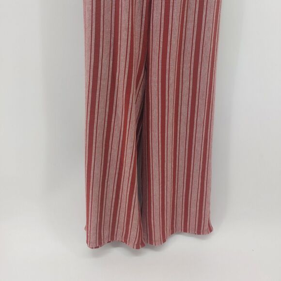 White Fawn Women's Jumpers Red White Stripped Size Large With Ruffles Buttons - Picture 5 of 9